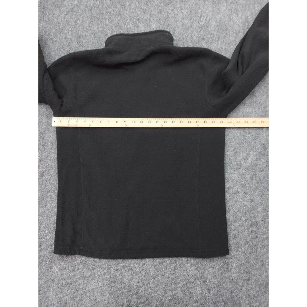 North Face Fleece Pullover Mens Medium Black 1/4 Zip Logo Outdoor Mock Neck